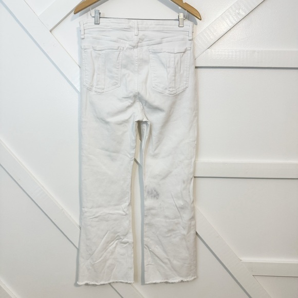 Rag & Bone Nina High Rise Skinny Ankle Flare Denim Jeans White Sz 33 - Picture 6 of 13